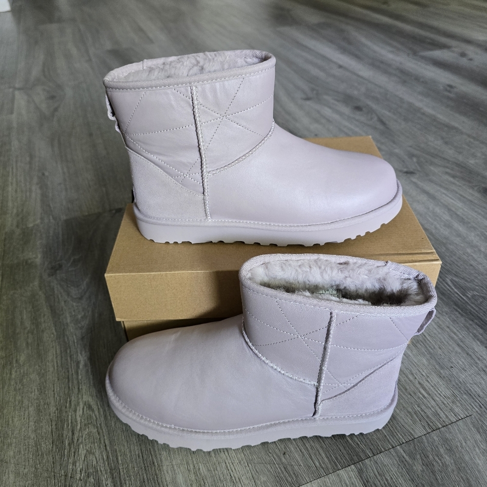 UGG Classic Mini Pearlized Leather Boot